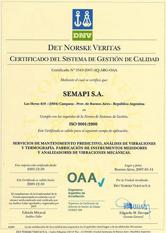 SEMAPI - Noma ISO 9001-2000